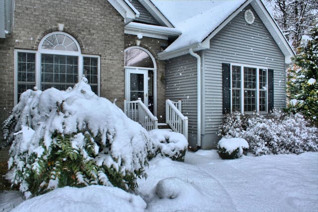 Avant · Jardin en été · Neige remplacée par l'été